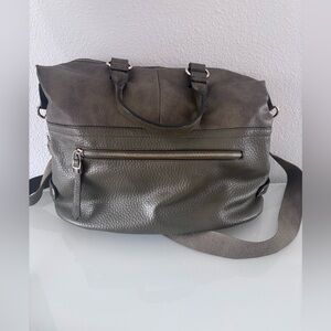 Moda Luxe Green Leather Suede HOBO satchel Olive Hunter Green Tote bag